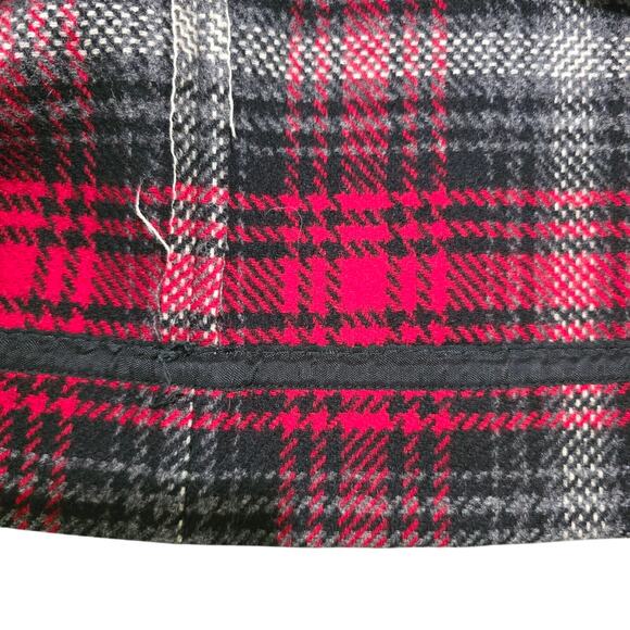 Vintage Pendleton 100% Tartan Plaid Wool Pea Coat in Women's Size M, Red & Black - Picture 13 of 14